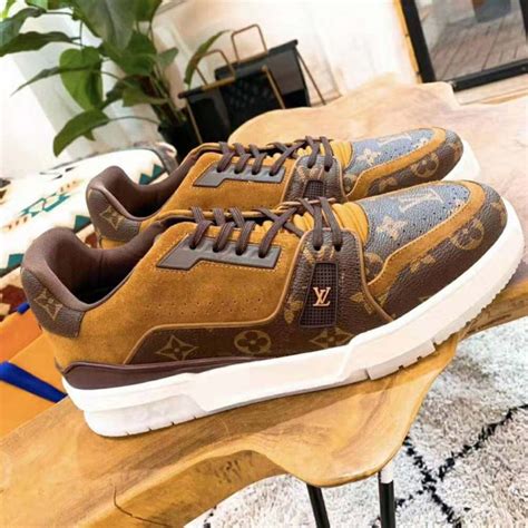 brown lv sandals|brown louis vuitton trainers.